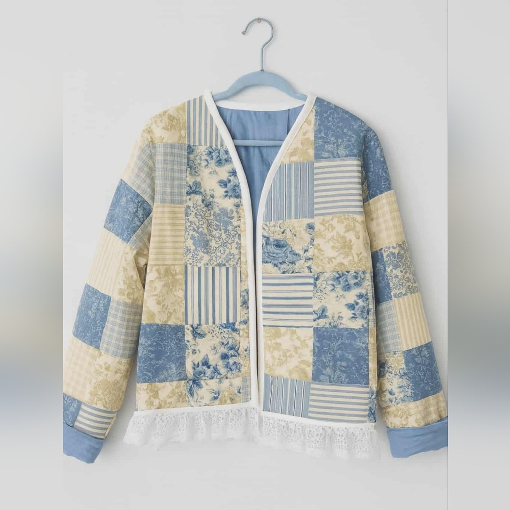Handmade Upcycled Quilt Coat – One of a Kind Cottagecore Jacket